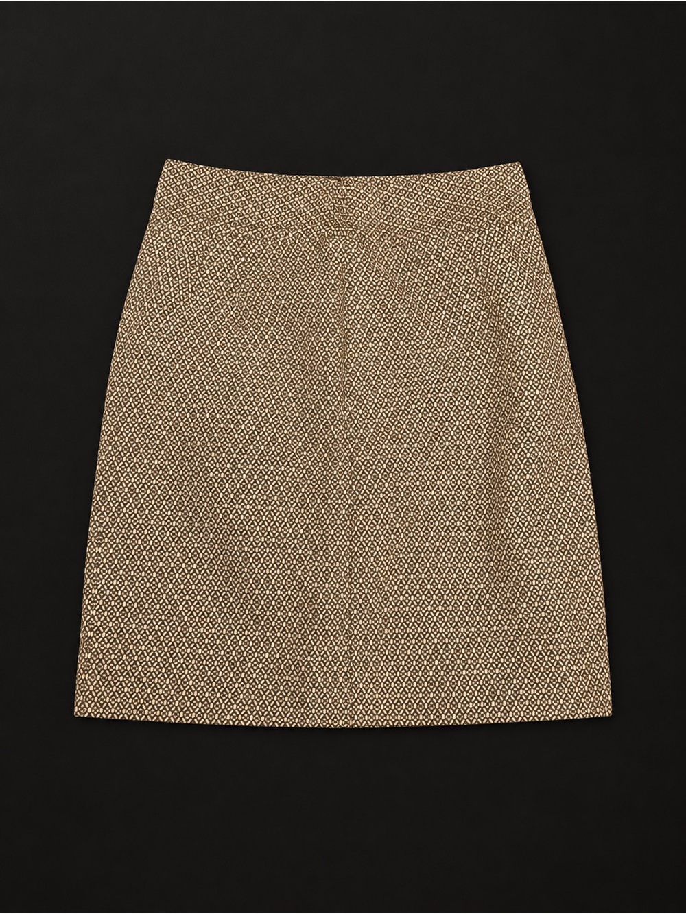 LOFT Tan Patterned Mini Skirt